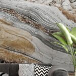 Wall murals Natural rock layers with earth tones.