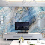Wall murals Marble-like swirls in soft hues.