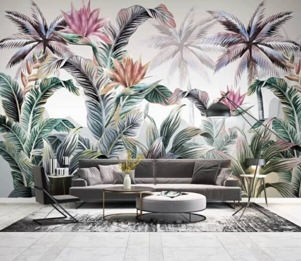 Tropical paradise with lush foliage Wall murals Tropical paradise with lush foliage