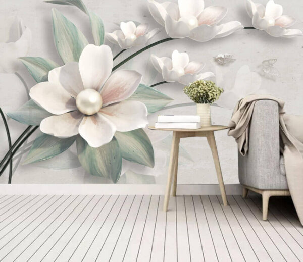 Delicate blooms with soft hues Wall murals Delicate blooms with soft hues