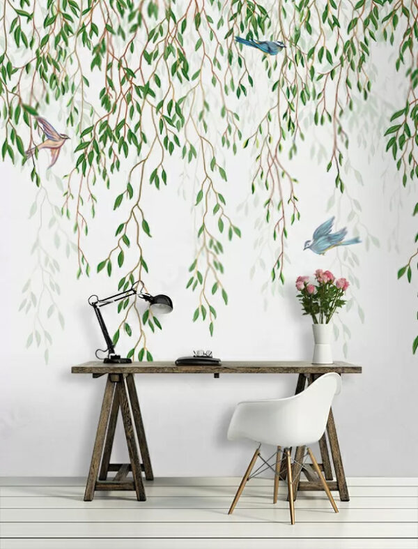 Wall murals Bird sitting on a branch (SKU: u28344) Wall murals Wall murals Bird sitting on a branch (SKU: u28344)