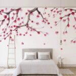 Wall murals Tree with pink flowers