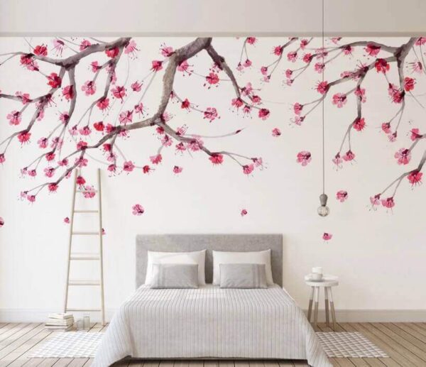 Tree with pink flowers Wall murals Tree with pink flowers