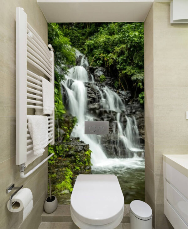 Rushing water cascades down rocks Wall murals Rushing water cascades down rocks
