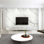 Wall murals White marble with subtle gray veins