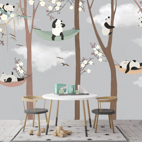 Cartoon of a panda Wall murals Cartoon of a panda