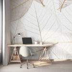 Wall murals Delicate leaf veins on display.