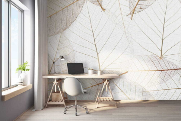 Delicate leaf veins on display Wall murals Delicate leaf veins on display