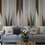 Wall murals Abstract pattern with metallic hues.