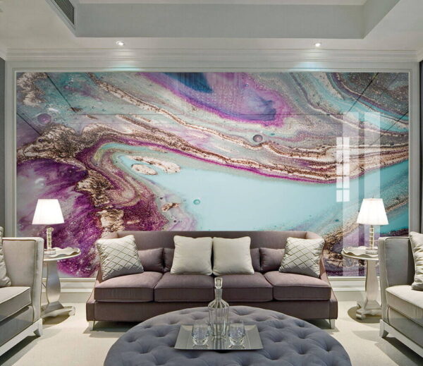 Abstract swirls of vibrant colors Wall murals Abstract swirls of vibrant colors