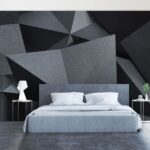 Wall murals Group of black and grey triangles