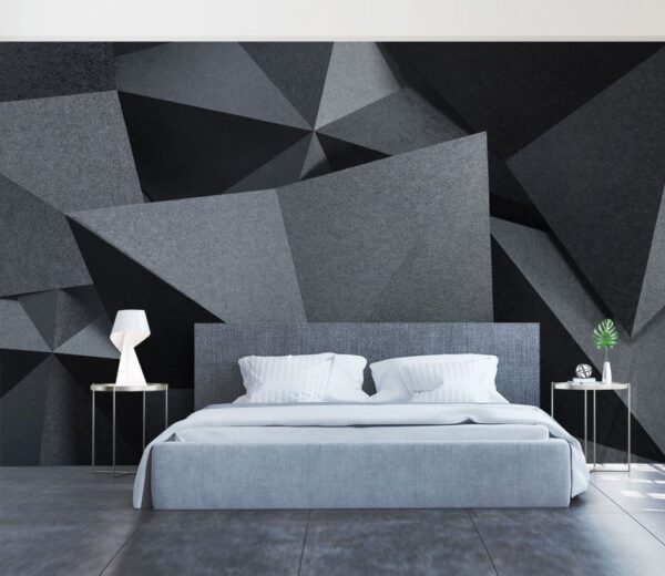 Group of black and grey triangles Wall murals Group of black and grey triangles