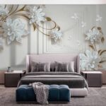 Wall murals White flower on a plate