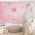 Wall murals Pink heart shaped object