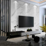 Wall murals White marble with subtle gray veins