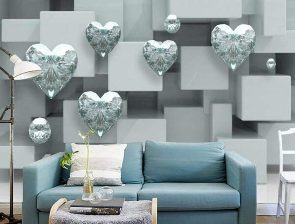 Group of diamonds on a wall Wall murals Group of diamonds on a wall
