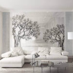 Wall murals Drawing of a tree