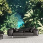 Wall murals River surrounded by trees