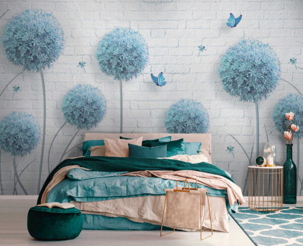 Wall murals Blue butterfly on a white surface (SKU: u21187) Wall murals Wall murals Blue butterfly on a white surface (SKU: u21187)