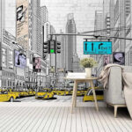 Wall murals Yellow and black car