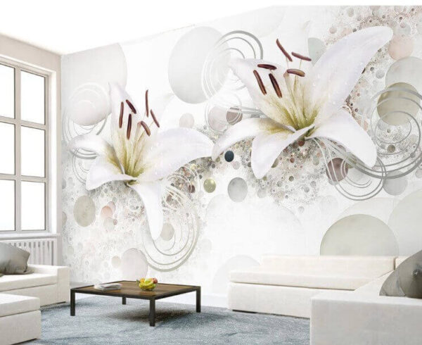 Soft petals amidst gentle curves Wall murals Soft petals amidst gentle curves