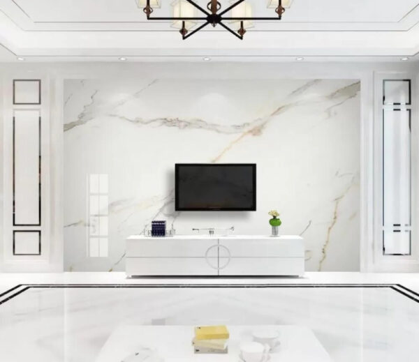 White marble with black veins Wall murals White marble with black veins