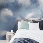 Wall murals White feathers in the sky