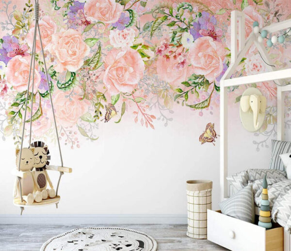 Delicate blossoms in soft hues Wall murals Delicate blossoms in soft hues