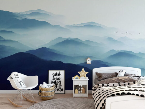 Group of birds flying in the sky Wall murals Group of birds flying in the sky