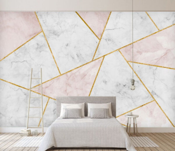 Elegant marble and geometric design patterns Wall murals Elegant marble and geometric design patterns
