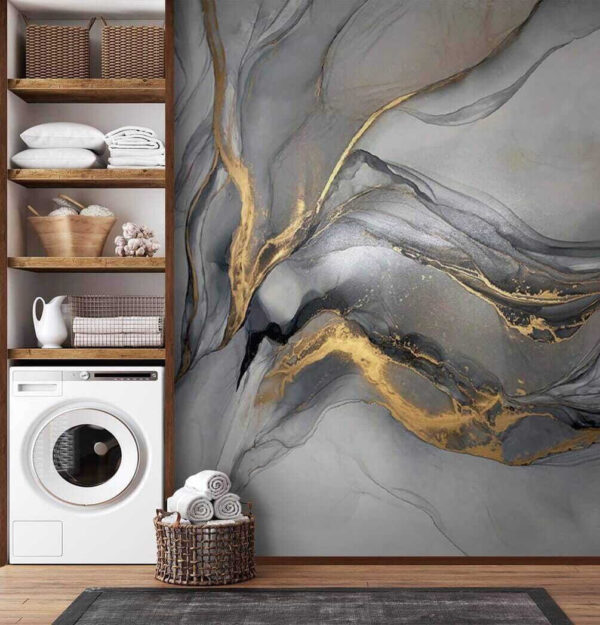 Wall murals Rivers of shimmering metallic hues