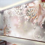 Wall murals Sparkling flowers with jeweled accents.