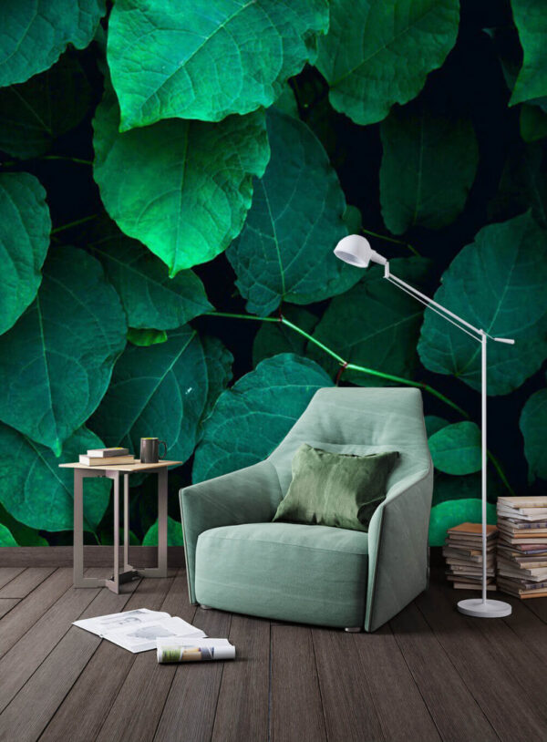 Group of green leaves Wall murals Group of green leaves