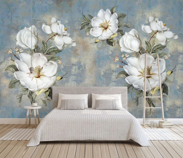 Group of white flowers Wall murals Group of white flowers