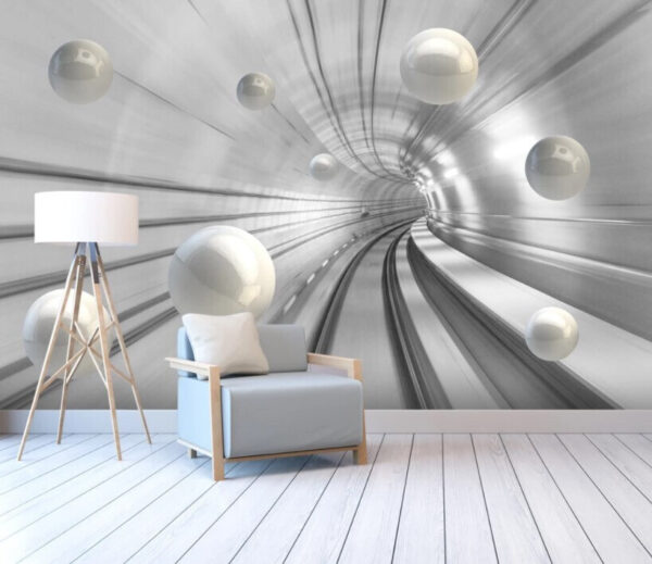 White ball on a white surface Wall murals White ball on a white surface