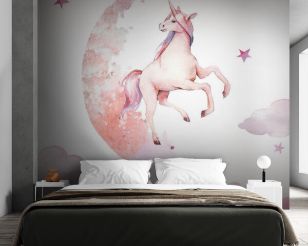 Unicorn on the moon Wall murals Unicorn on the moon