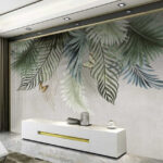 Wall murals Butterflies flutter among leafy branches