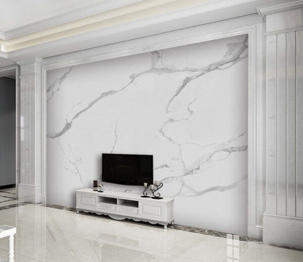 White marble with black veins Wall murals White marble with black veins