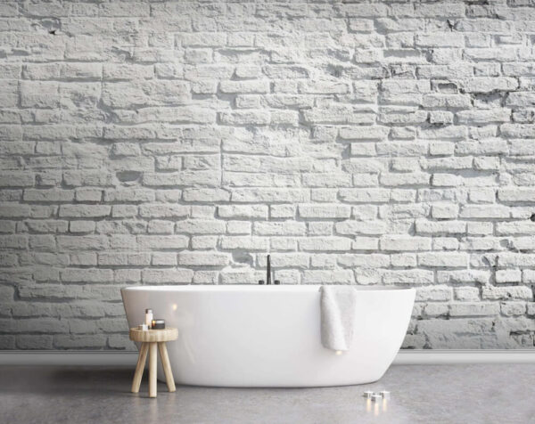 Wall murals Wall murals White brick wall texture detail. (SKU: u12032)