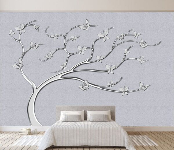 Tree with butterflies on it Wall murals Tree with butterflies on it