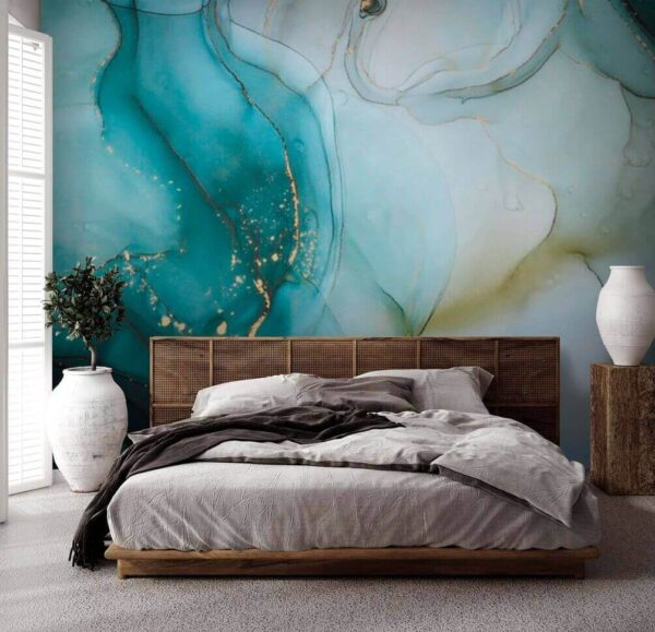 Flowing colors in serene harmony Wall murals Flowing colors in serene harmony