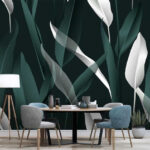 Wall murals Tropical leaves create elegant pattern