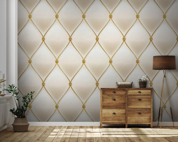 Elegant fabric texture with diamond pattern Wall murals Elegant fabric texture with diamond pattern