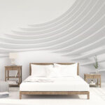Wall murals White shelf in a room
