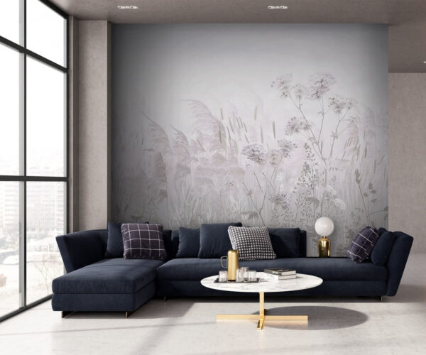 Wall mural Ethereal meadow in muted tones