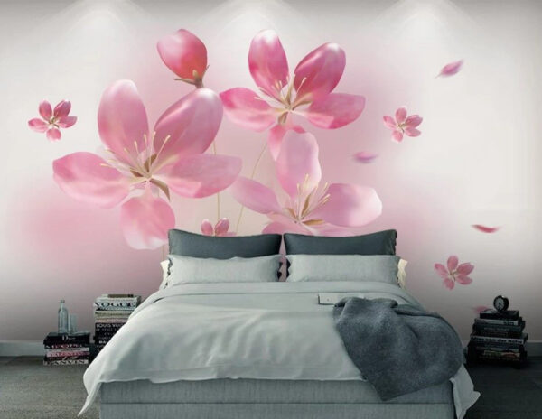 Group of pink flowers Wall murals Group of pink flowers