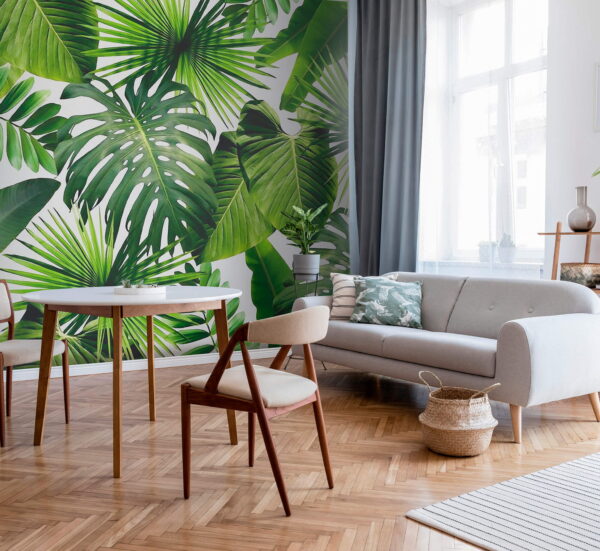 Vibrant tropical leaves on display Wall murals Vibrant tropical leaves on display
