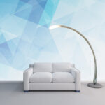 Wall murals Blue and white background