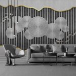 Wall murals Abstract patterns with graceful fish