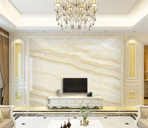 Elegant marble texture with soft waves Wall murals Elegant marble texture with soft waves